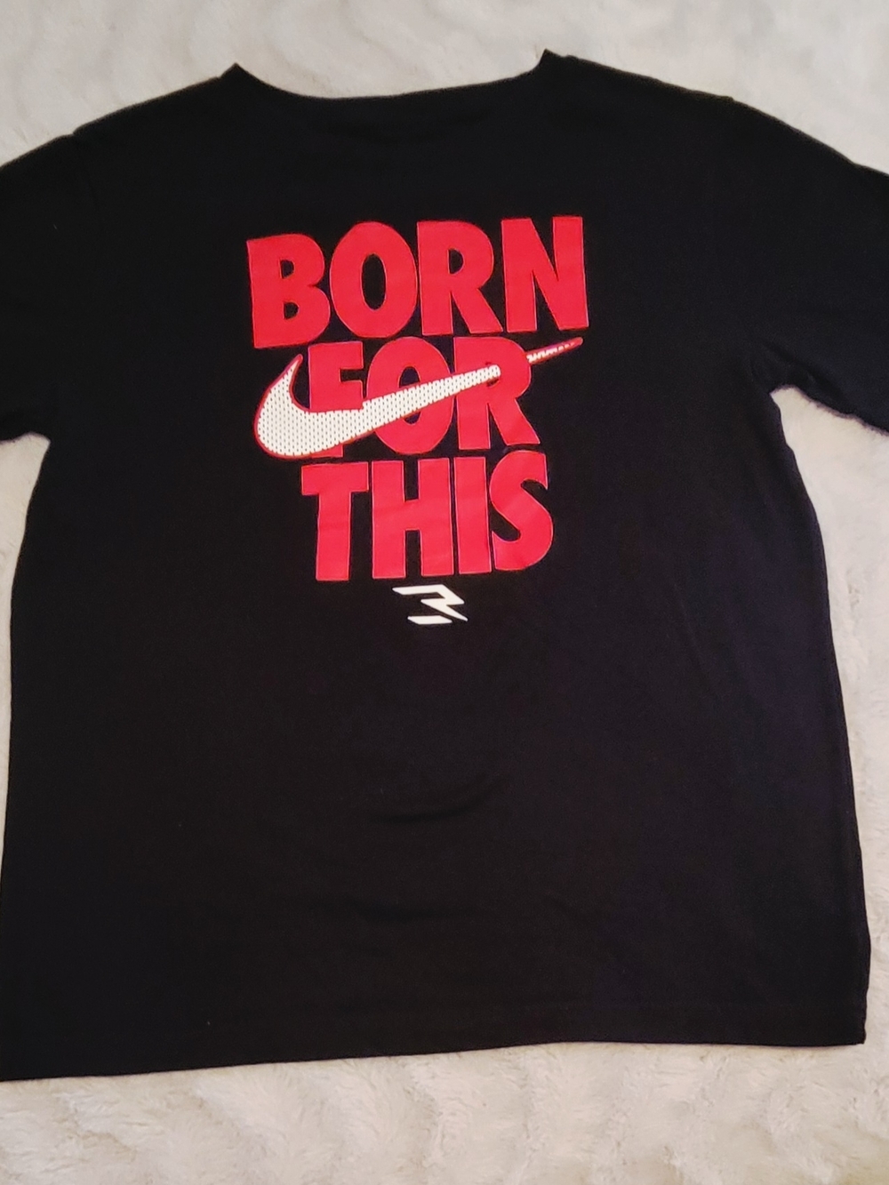 Nike 'Born For This' Black Tee with Red Graphic